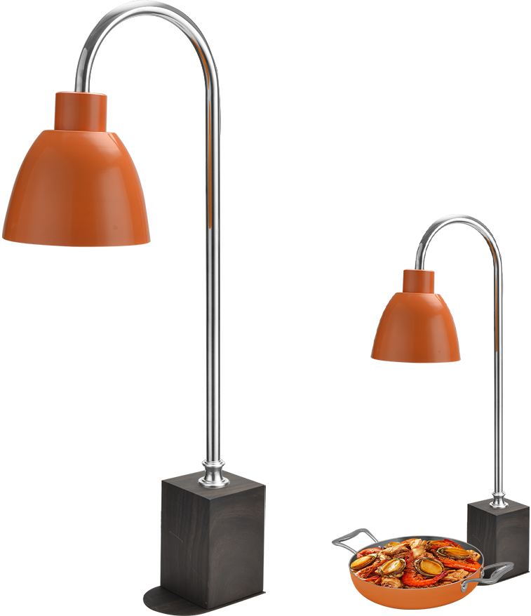 Yapamit Grain Square Warm Food Lampa z drewnianą podstawą do restauracji hotelowej