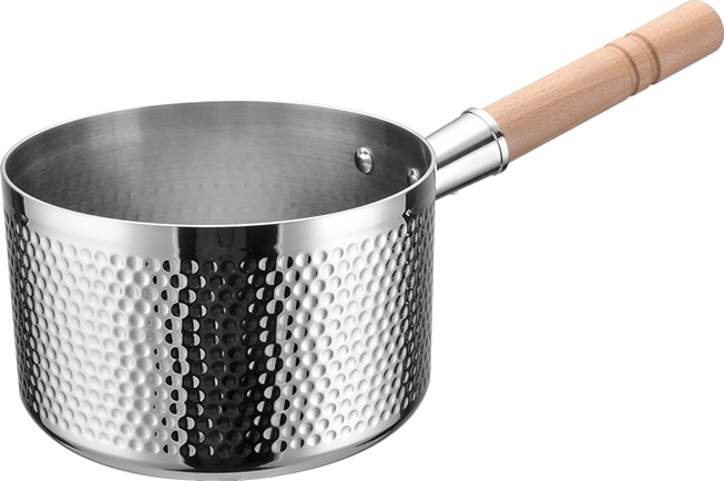 Yapamit Kitchenware C0310001 Trójwarstwowy garnek SS z uchwytem i okrągłym wzorem w kropki Nieprzywierająca, odporna na wysokie temperatury