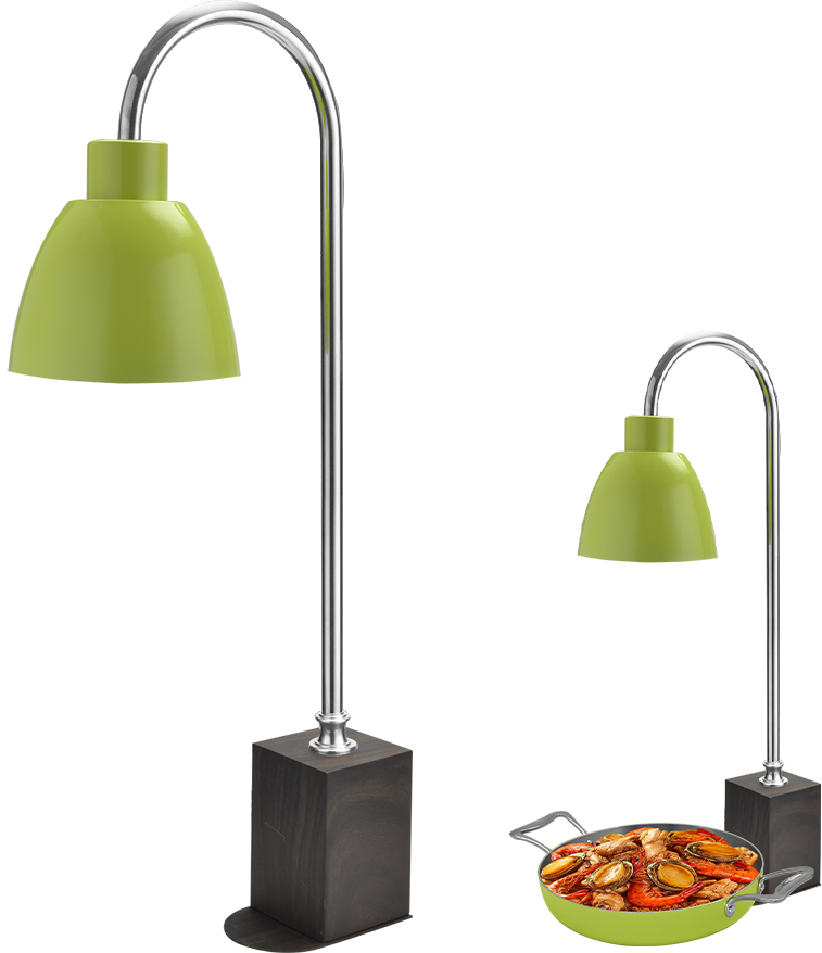 Yapamit Grain Square Warm Food Lampa z drewnianą podstawą do restauracji hotelowej